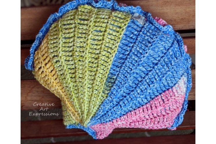 Small Rainbow Seashell Pillow