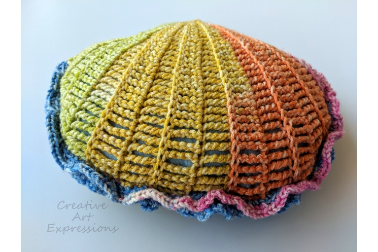 Small Rainbow Seashell Pillow