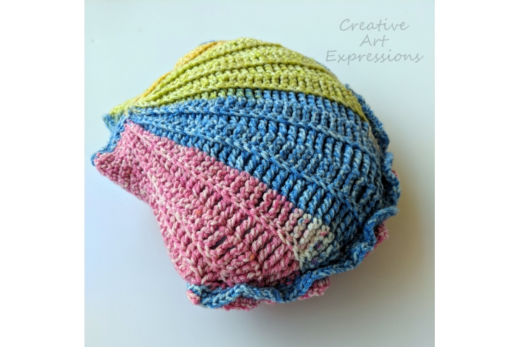 Small Rainbow Seashell Pillow