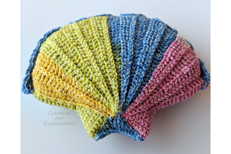 Small Rainbow Seashell Pillow