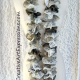 Hand Knitted White Gray & Brown Ruffle Scarf