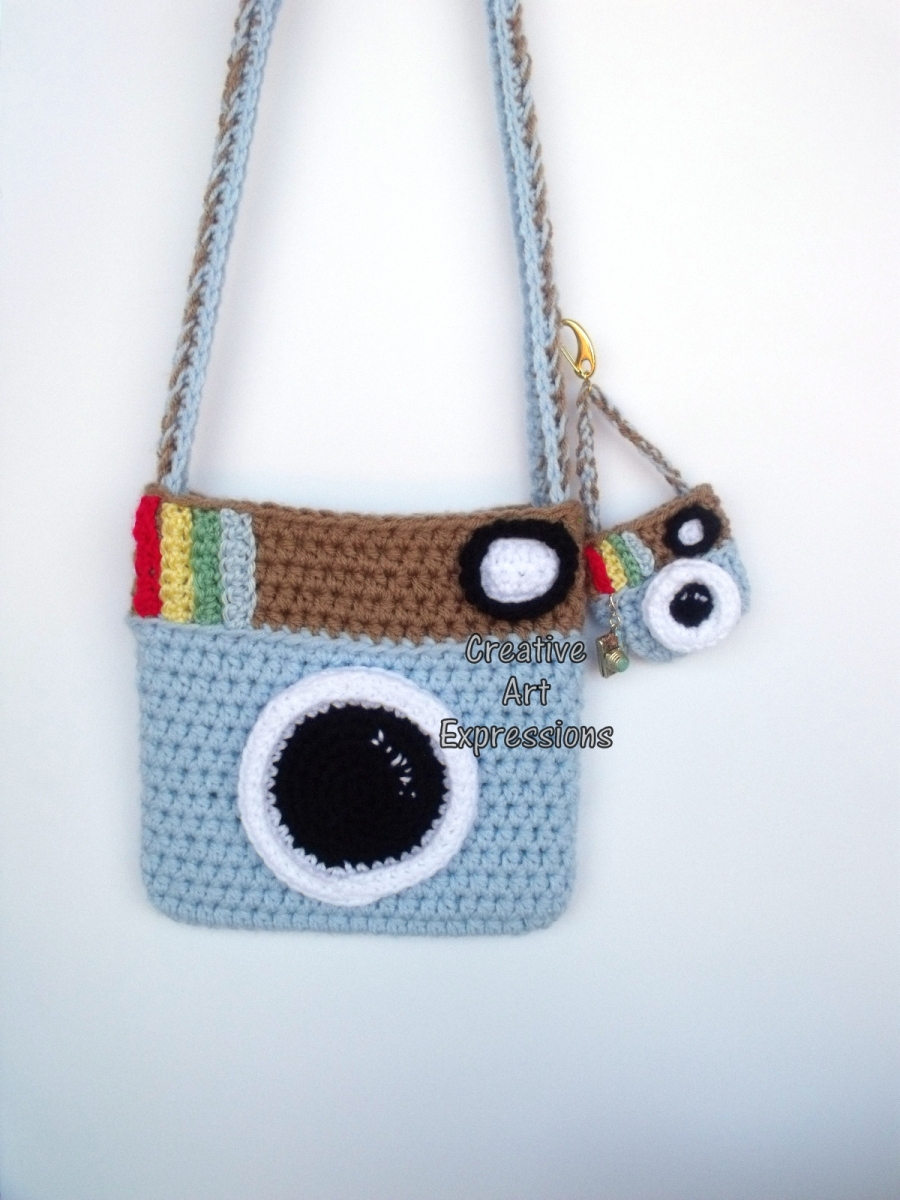 Blue Camera Purse