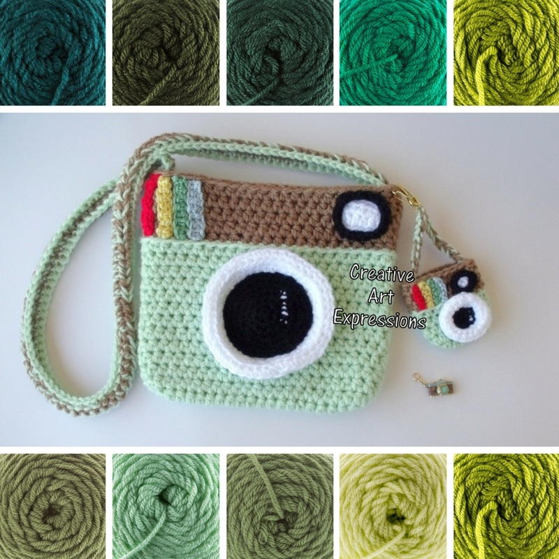 Shades of Green Camera Purses