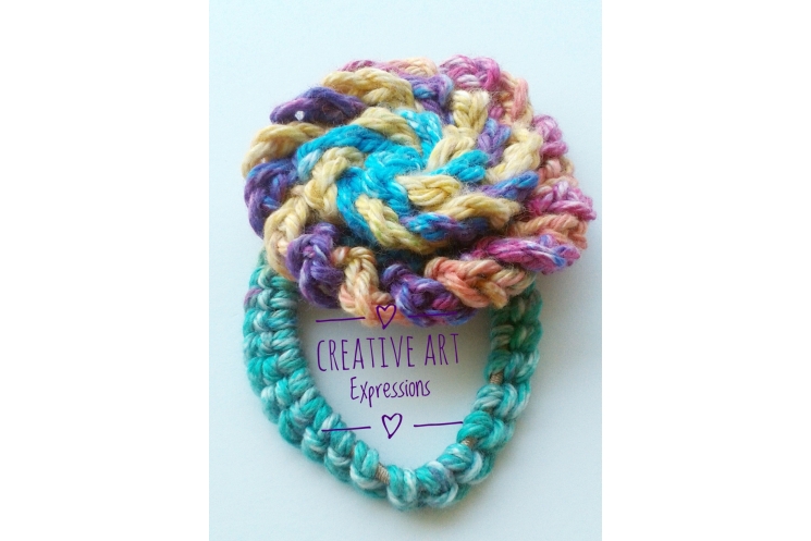 Crocheted Rose Napkin Ring