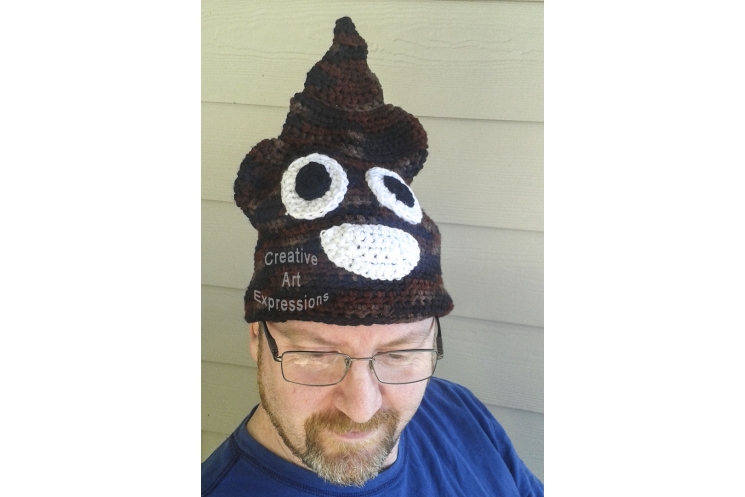 Shades of Brown Large Adult Poop Emoji Hat