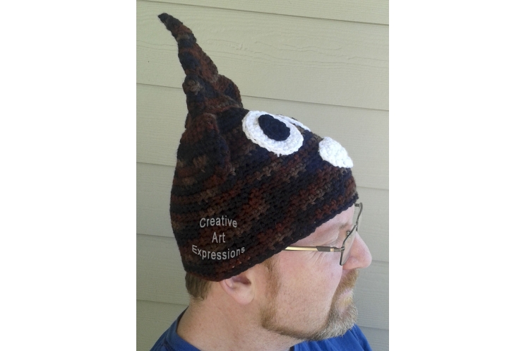 Shades of Brown Large Adult Poop Emoji Hat