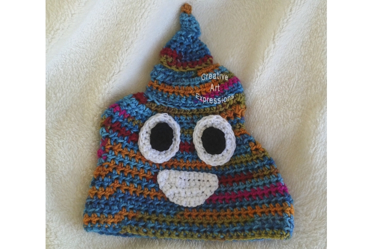 Bright Unicorn Poop Emoji Hat