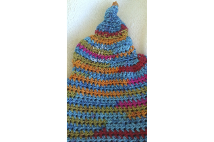 Back of Bright Unicorn Poop Emoji Hat