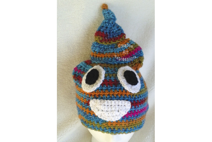 Bright Unicorn Poop Emoji Hat