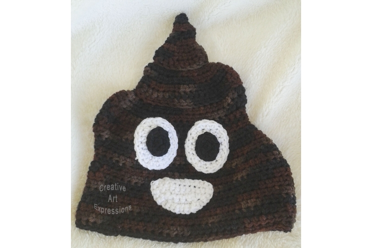 Shades of Brown Large Adult Poop Emoji Hat