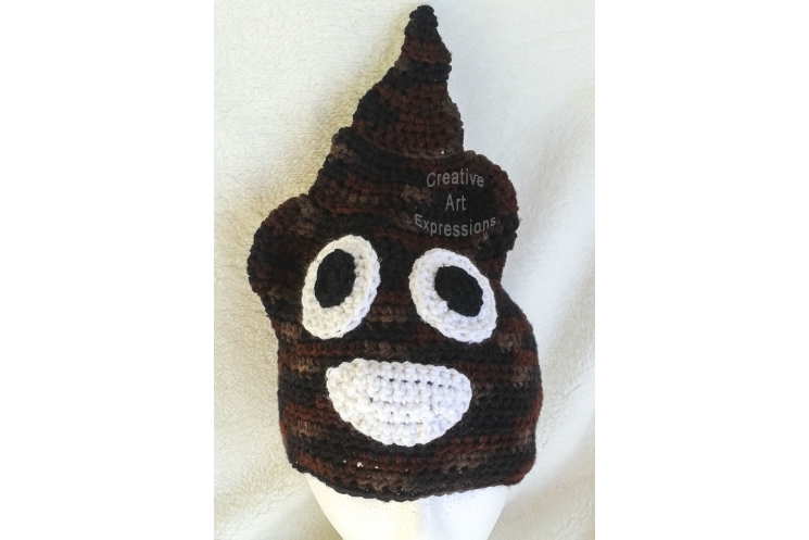 Shades of Brown Large Adult Poop Emoji Hat