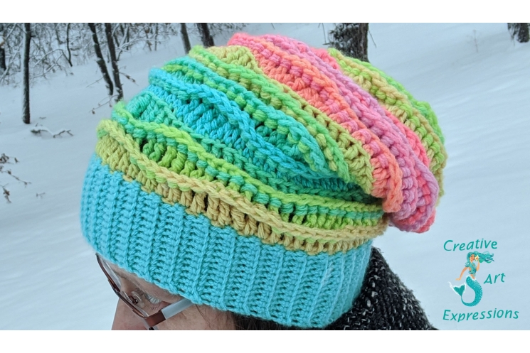 Coral Reef Slouchy Sea Breeze Hat