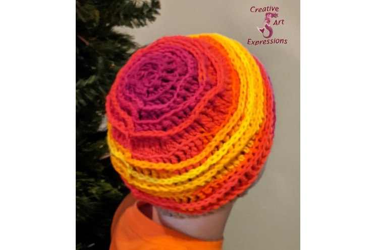 Sunset Sea, Sea Breeze Hat, Youth size 6-10 years