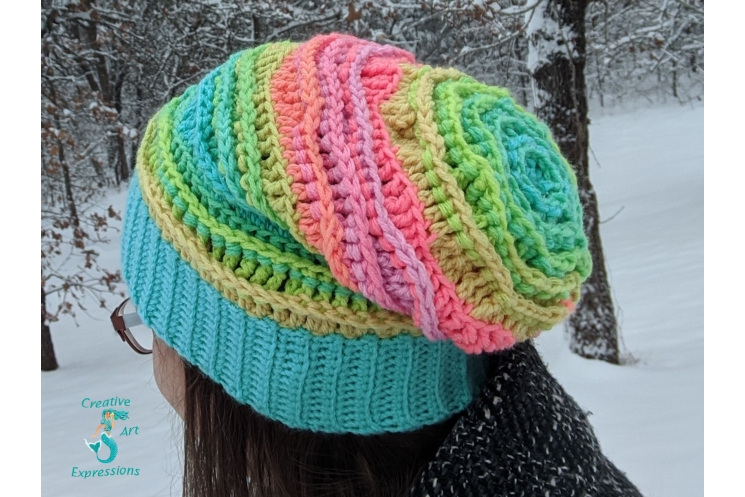 Coral Reef Slouchy Sea Breeze Hat