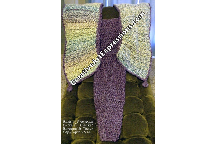 Back of Butterfly Blanket Preschool in Baroque & Tudor