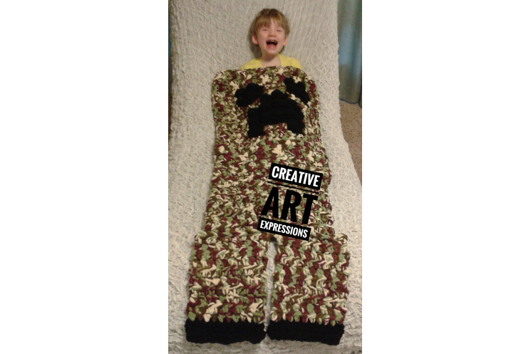 MOB Gamer Sleeper Blanket Crocheted MOB Camo Blanket