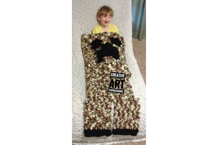 MOB Gamer Sleeper Blanket Crocheted MOB Camo Blanket