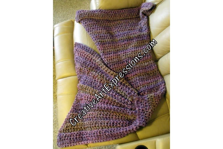 Purple Adult Teen Mermaid Blanket