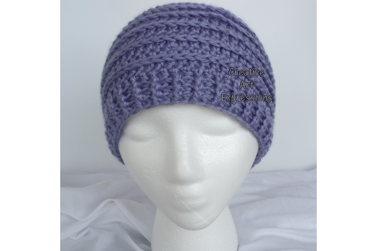 Lavender Purple Messy Bun Hat Beanie, Pony Tail Hat