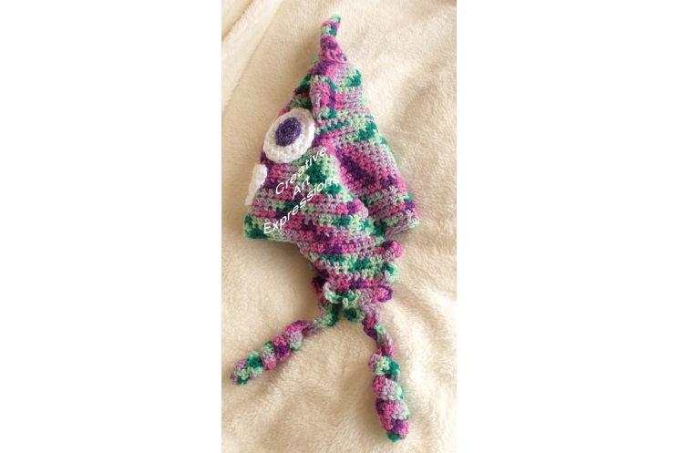 Unicorn Poop Toddler Hat Crocheted Pink Green Purple Mint