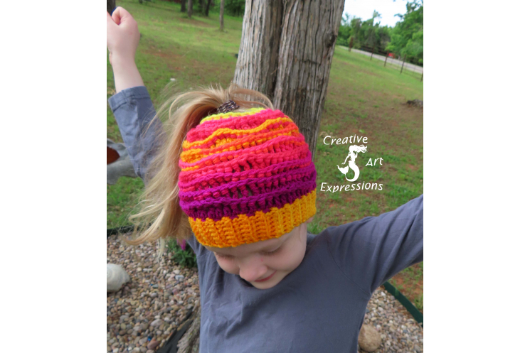 Sunset Sea Messy Bun Sea Breeze Hat