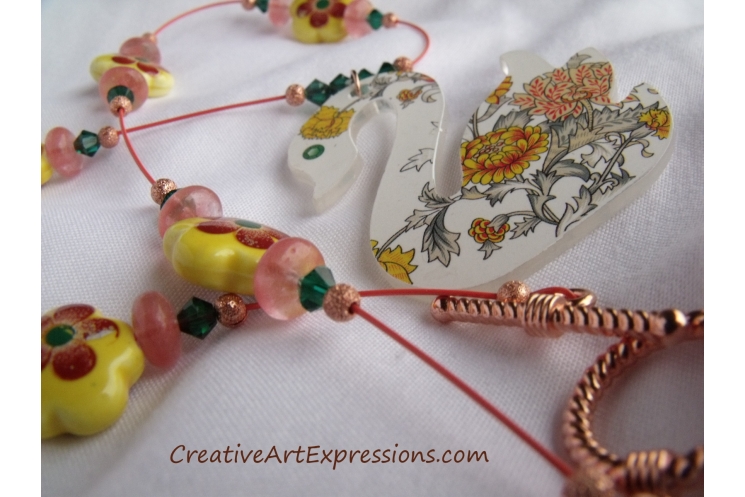 Handmade Summer Swan Necklace