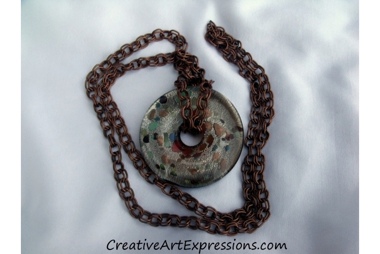 Creative Art Expressions Handmade Antique Copper Circle Necklace
