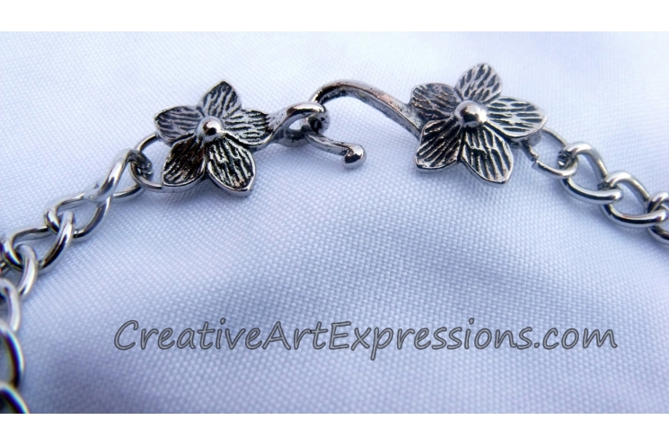 Creative Art Expressions Black & Silver Crystal Necklace & Earring Set Jewelry D