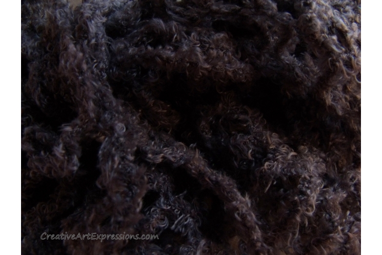 Creative Art Expressions Hand Knit Gray Frill Lace Soft Ruffle Scarf