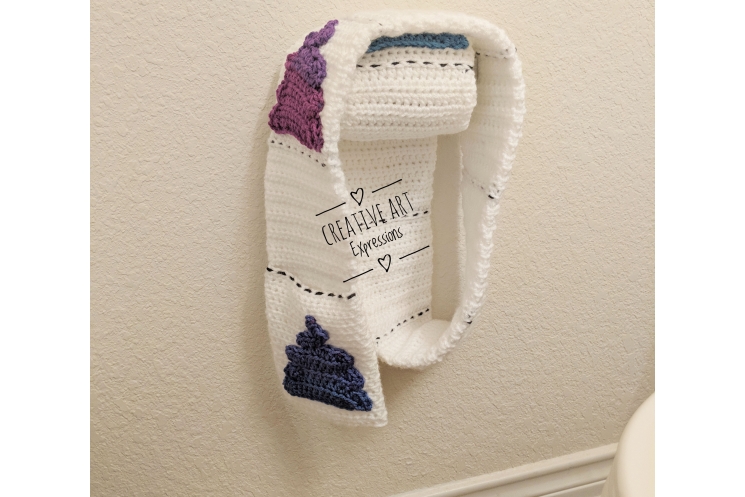 Toilet Paper Unicorn Poop Emoji Scarf Adult Teen