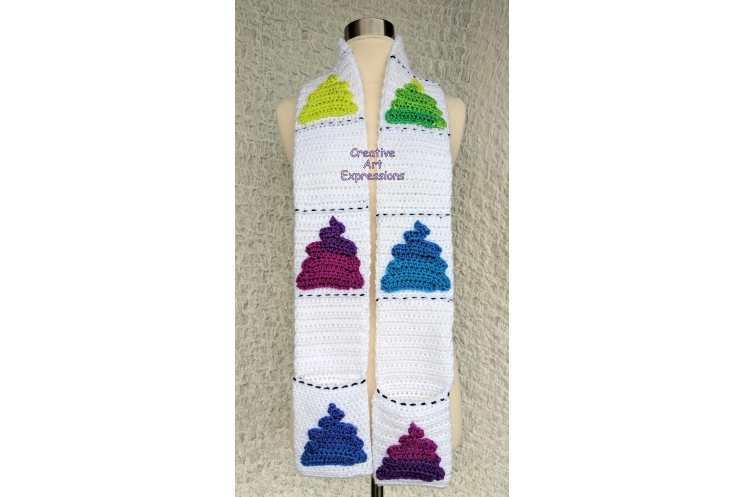 Toilet Paper Unicorn Poop Emoji Scarf Adult Teen