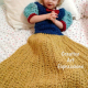 Fair Princess Dress Blanket in Golden Thick Soft Yarn