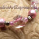Creative Art Expressions Handmade Pink & Silver Bracelet Jewelry