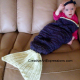 Hand Crocheted Purple & Green Baby Mermaid Blanket