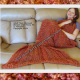 Mermaid Blanket in Mandarin