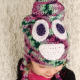 Unicorn Poop Toddler Hat Crocheted Pink Green Purple Mint