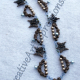 Creative Art Expressions Handmade Blue & Bronze Pearl Butterfly Necklace