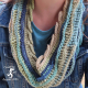 Sea Breeze Infinity Scarf in Mystic Sea