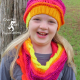 Sea Breeze Ear Warmer & Infinity Scarf in Sunset Sea Youth 6-10 yrs