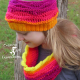 Sea Breeze Ear Warmer & Infinity Scarf in Sunset Sea Youth 6-10 yrs