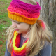 Sea Breeze Ear Warmer & Infinity Scarf in Sunset Sea Youth 6-10 yrs