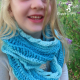 Sea Breeze Long Infinity Scarf Child 2-5 in Aqua Dreams