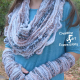 Sea Breeze Infinity Scarf & Long Fingerless Gloves in Sand Dunes Adult Teen