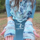 Sea Breeze Infinity Scarf & Fingerless Glove Set in Cypress Landing Adult Teen