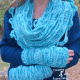 Sea Breeze Infinity Scarf & Fingerless Glove Set in Topaz Sea Adult Teen