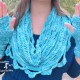 Sea Breeze Infinity Scarf & Fingerless Glove Set in Topaz Sea Adult Teen