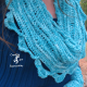 Sea Breeze Infinity Scarf & Fingerless Glove Set in Topaz Sea Adult Teen