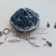 Seashell Coin Purse & Blue Pearl Necklace Set