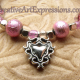 Creative Art Expressions Handmade Pink & Silver Bracelet Jewelry
