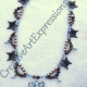 Blue & Bronze Pearl Butterfly Necklace